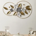 Wall Decor Leaf DYSPROSIUM Metal 61 cm Gold