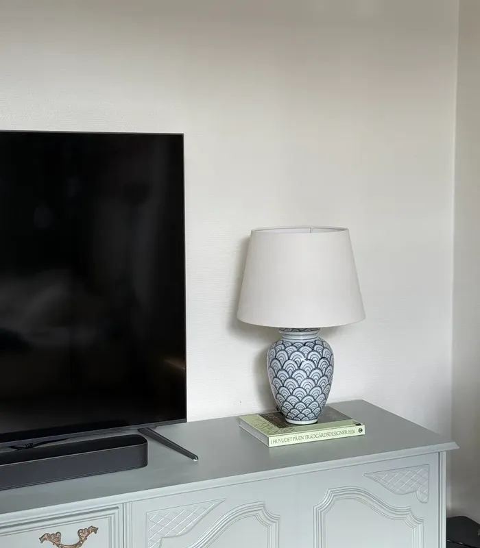 Table Lamp JAUCA Porcelain White/ Blue - Image 3