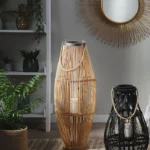 Garden Lantern Lantern TAHITI Bamboo Wood 84 cm Natural