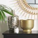 Flower Vase INSHAS Metal 33 cm Silver