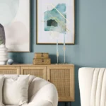 Framed Wall Print TOUBA Abstract Motif 30 x 40 cm Blue