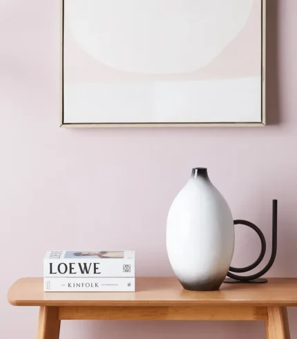 Decorative Vase BAEZA Ceramic 36 cm White