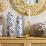 Flower Vase MULAI Stoneware 30 cm White