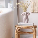 Flower Vase KILKIS Ceramic 24 cm Beige