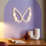LED Neon Sign Angel Wings GABRIEL White