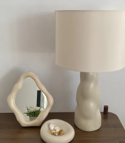 Table Lamp VILAR Ceramic Beige