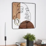 Wall Decor CALIFORNIUM Metal 50 cm Brown