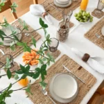 12 Piece Placemats and Coasters Set QUANDONG Natural Jute